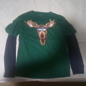 Place Green Moose Long Sleeve Tee